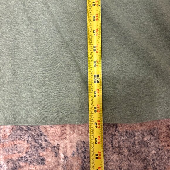 L.L. Bean Women's Plus L/S Interlock Turtleneck Tee Shirt Top 2X Heather Green - Picture 9 of 9